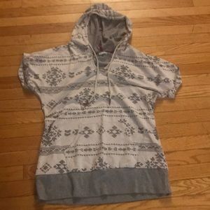 tribal print short sleeve top